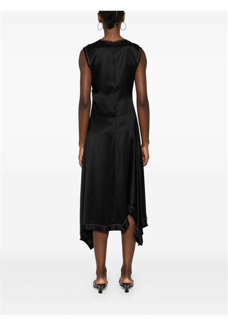 abito satin sleeveless donna nero in acetato ACNE STUDIOS | A20734900